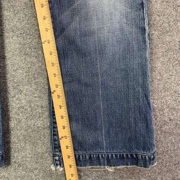 7‎ For All Mankind Dojo Jean Size 28 Flare Denim Low Rise Y2K Womens - Picture 6 of 10